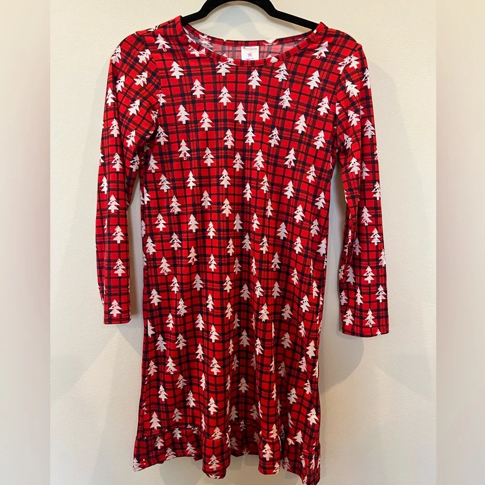 Imagine Sleepwear Christmas winter‎ long sleeve nightgown kids girls XL plaid
